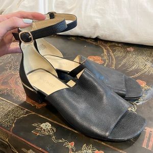 Nine West Open Toe Ankle Strap Chunky Heeled Sandals